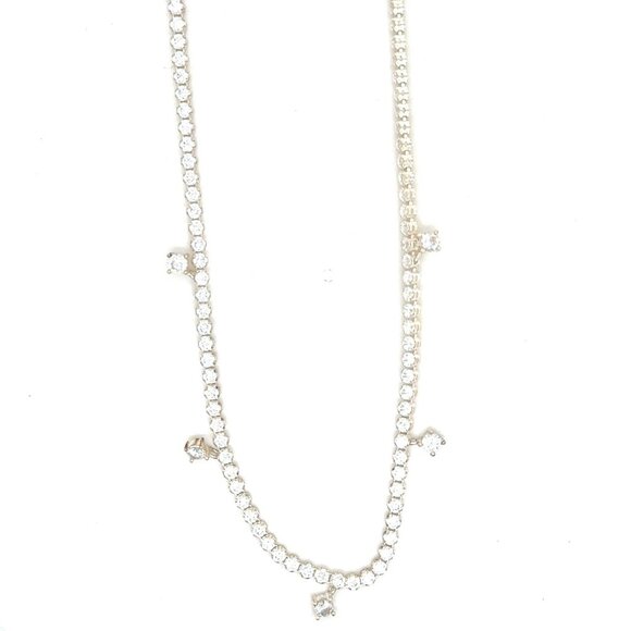 Pandora Sparkling Drop Collier Tennis Necklace - Picture 1 of 9